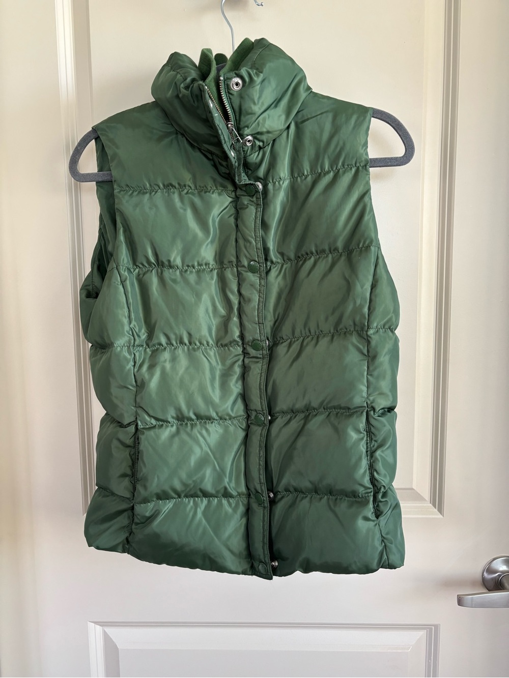 J. Crew Green Quilted Puffer Vest size M